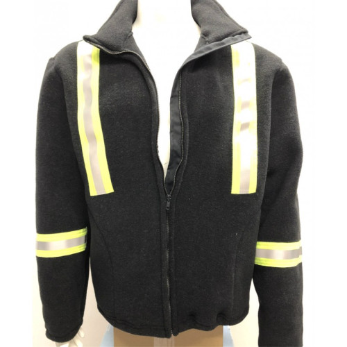 Nomex Fleece Navy Full Zippered Jacket with stripes