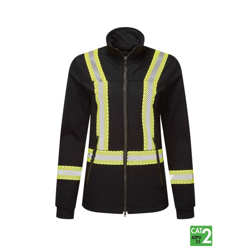 IFR WOMEN’S SEGMENTED STRIPED NAVY FLEECE FULL ZIP OSN375